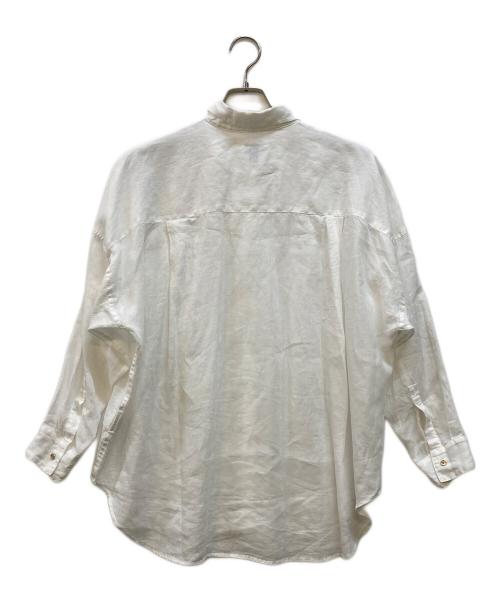 Spick and Span（スピック＆スパン）Spick and Span (スピックアンドスパン) 80リネンカシュクールビッグシャツ ホワイト サイズ:表記無しの古着・服飾アイテム