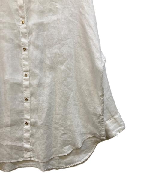 Spick and Span（スピック＆スパン）Spick and Span (スピックアンドスパン) 80リネンカシュクールビッグシャツ ホワイト サイズ:表記無しの古着・服飾アイテム