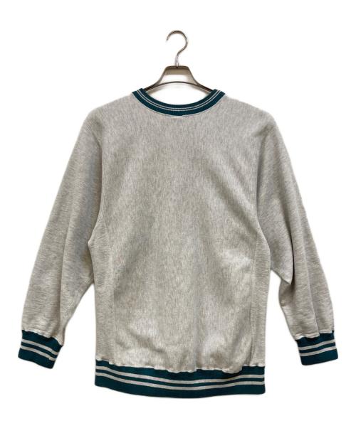 Champion REVERSE WEAVE（チャンピオン リバース ウィーブ）Champion REVERSE WEAVE (チャンピオン リバース ウィーブ) 90s 刺繍タグ BRANDEIS スウェット グレー×グリーン サイズ:XLの古着・服飾アイテム