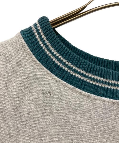 Champion REVERSE WEAVE（チャンピオン リバース ウィーブ）Champion REVERSE WEAVE (チャンピオン リバース ウィーブ) 90s 刺繍タグ BRANDEIS スウェット グレー×グリーン サイズ:XLの古着・服飾アイテム