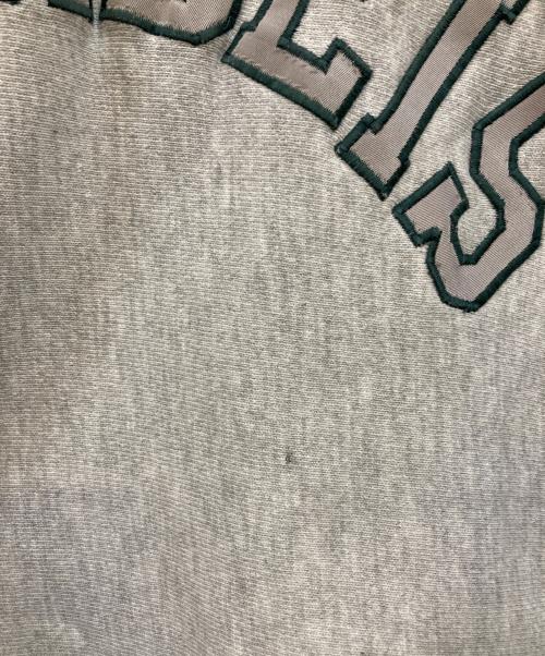 Champion REVERSE WEAVE（チャンピオン リバース ウィーブ）Champion REVERSE WEAVE (チャンピオン リバース ウィーブ) 90s 刺繍タグ BRANDEIS スウェット グレー×グリーン サイズ:XLの古着・服飾アイテム