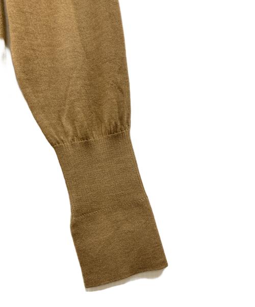 Conte（コンテ）Conte (コンテ) カシミヤシルク スクエアネック ニット ブラウン サイズ:FREEの古着・服飾アイテム