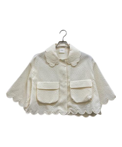 YORI（ヨリ）YORI (ヨリ) shirocon もくもくジャガードジャケット アイボリー サイズ:38の古着・服飾アイテム