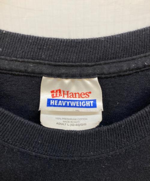 Hanes（ヘインズ）Hanes (ヘインズ) KISS 2枚タグ 1996 MEMBER 4 FACE large プリントTシャツ ブラック サイズ:Lの古着・服飾アイテム