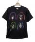 Hanes（ヘインズ）の古着「KISS 2枚タグ 1996 MEMBER 4 FACE large プリントTシャツ」｜ブラック