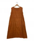 babaghuriババグーリ）の古着「コットンノースリーブワンピース」｜ブラウン