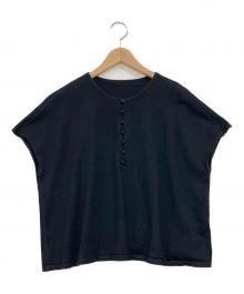 babaghuri（ババグーリ）の古着「コットンリネン ノースリーブカットソー」｜ブラック