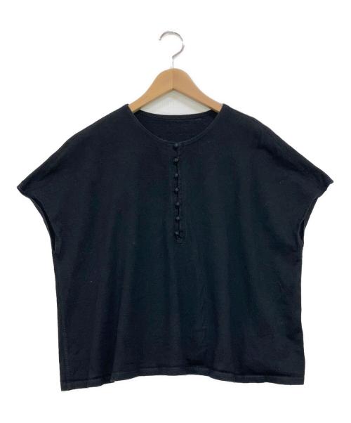 babaghuri（ババグーリ）babaghuri (ババグーリ) コットンリネン ノースリーブカットソー ブラック サイズ:Mの古着・服飾アイテム