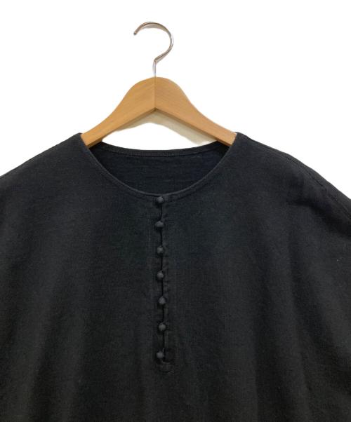 babaghuri（ババグーリ）babaghuri (ババグーリ) コットンリネン ノースリーブカットソー ブラック サイズ:Mの古着・服飾アイテム