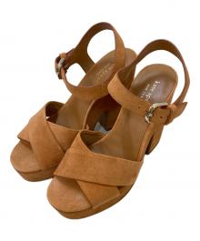 Kate Spade（ケイトスペード）の古着「チャンキーヒールストラップサンダル」｜オレンジ