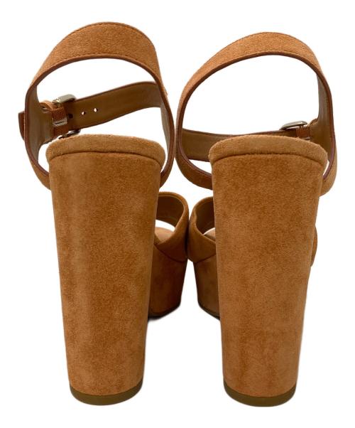 Kate Spade（ケイトスペード）Kate Spade (ケイトスペード) チャンキーヒールストラップサンダル オレンジ サイズ:7 1/2Mの古着・服飾アイテム