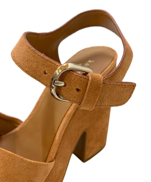 Kate Spade（ケイトスペード）Kate Spade (ケイトスペード) チャンキーヒールストラップサンダル オレンジ サイズ:7 1/2Mの古着・服飾アイテム