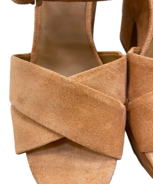 Kate Spade（ケイトスペード）Kate Spade (ケイトスペード) チャンキーヒールストラップサンダル オレンジ サイズ:7 1/2Mの古着・服飾アイテム