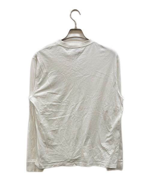 BURBERRY LONDON（バーバリーロンドン）BURBERRY LONDON (バーバリーロンドン) LONG-SLEEVE MONOGRAM MOTIF COTTON TOP ロングスリーブカットソー ホワイト サイズ:Sの古着・服飾アイテム