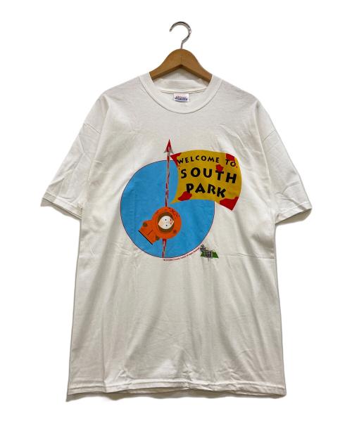 Hanes（ヘインズ）Hanes (ヘインズ) SOUTH PARK プリントTシャツ ホワイト×ブルー サイズ:Lの古着・服飾アイテム