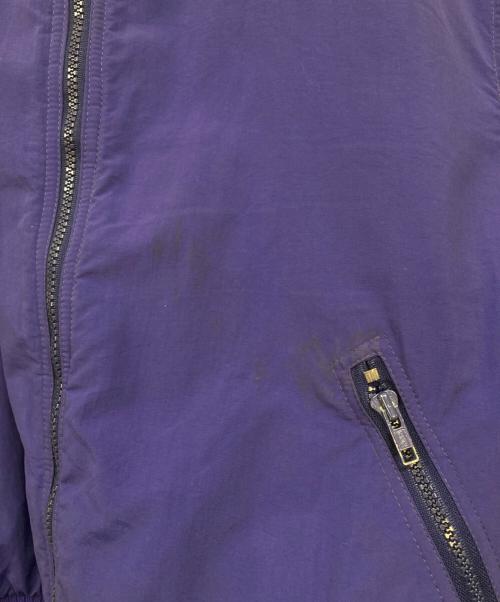Eddie Bauer（エディーバウアー）Eddie Bauer (エディーバウアー) USA製 黒タグ W's規格 ジップアップジャケット パープル×グリーン サイズ:Mの古着・服飾アイテム