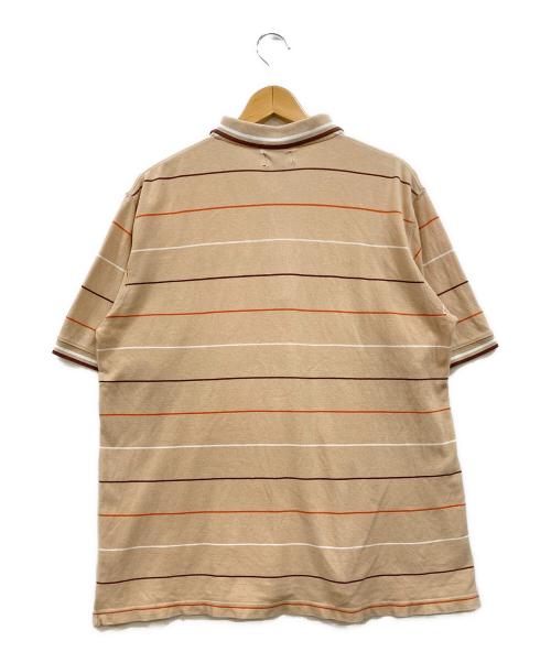 OLD STUSSY（オールドステューシー）OLD STUSSY (オールドステューシー) 紺タグ ワンポイント刺繍ポロシャツ ベージュ サイズ:Mの古着・服飾アイテム