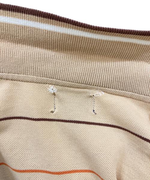 OLD STUSSY（オールドステューシー）OLD STUSSY (オールドステューシー) 紺タグ ワンポイント刺繍ポロシャツ ベージュ サイズ:Mの古着・服飾アイテム