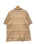 OLD STUSSY (オールドステューシー) 紺タグ ワンポイント刺繍ポロシャツ ベージュ サイズ:M：5000円