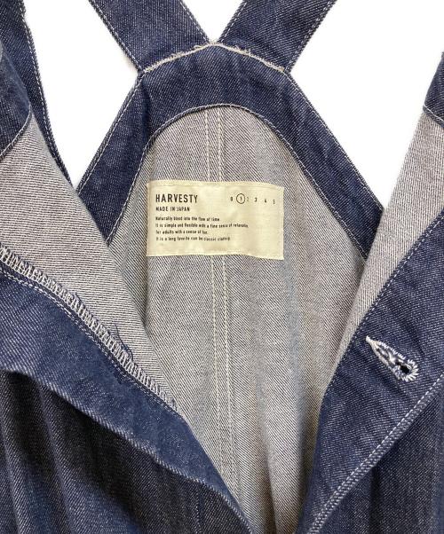 HARVESTY（ハーベスティー）HARVESTY (ハーベスティー) 10ozノンフェイドデニムオーバーオール ブルー サイズ:1の古着・服飾アイテム