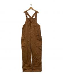 HARVESTY（ハーベスティー）の古着「コットンチノクロス製品染オーバーオール」｜ブラウン