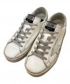 GOLDEN GOOSEゴールデングース）の古着「Hi Star sneakers white leather-silver star-silver heel tab スニーカー」｜ホワイト