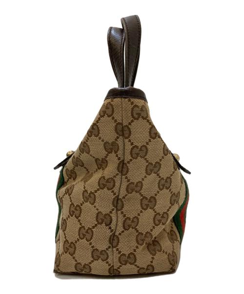 GUCCI（グッチ）GUCCI (グッチ) シェリーラインハンドバッグ ベージュの古着・服飾アイテム