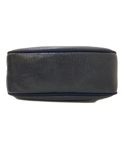 Salvatore Ferragamo（サルヴァトーレ フェラガモ）Salvatore Ferragamo (サルヴァトーレ フェラガモ) ヴァラ リザード 型押し ショルダーバッグ ネイビーの古着・服飾アイテム