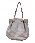 TOD'Sトッズ）の古着「レザー型押し チェーンショルダーバッグ」｜グレー