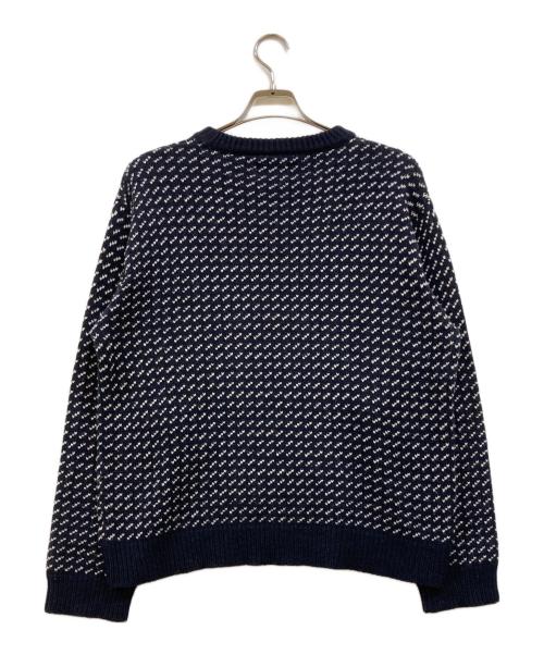 BACKERS（バッカーズ）Backers (バッカーズ) バーズアイニット セーター ネイビー サイズ:Ｍの古着・服飾アイテム
