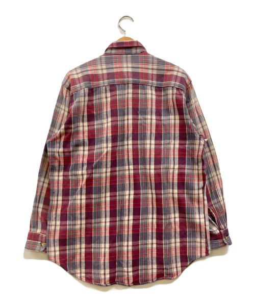 Wrangler（ラングラー）Wrangler (ラングラー) 90's USA製 ネルシャツ パープル×レッド サイズ:Lの古着・服飾アイテム