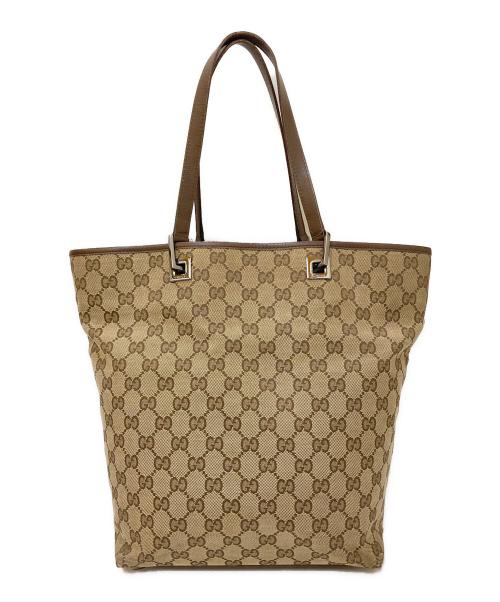 GUCCI（グッチ）GUCCI (グッチ) GGキャンバストートバッグ ベージュの古着・服飾アイテム