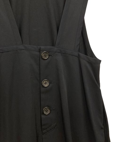 MARGARET HOWELL（マーガレットハウエル）MARGARET HOWELL (マーガレットハウエル) Glazed Cotton CUPRA ノースリーブワンピース ブラック サイズ:1の古着・服飾アイテム