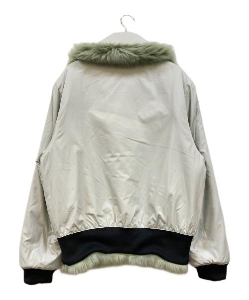 NIKE（ナイキ）NIKE (ナイキ) AMBUSH (アンブッシュ) Reversible Faux Fur Coat Jacket リバーシブルフェイクファージャケット グリーン×ブルー サイズ:Sの古着・服飾アイテム