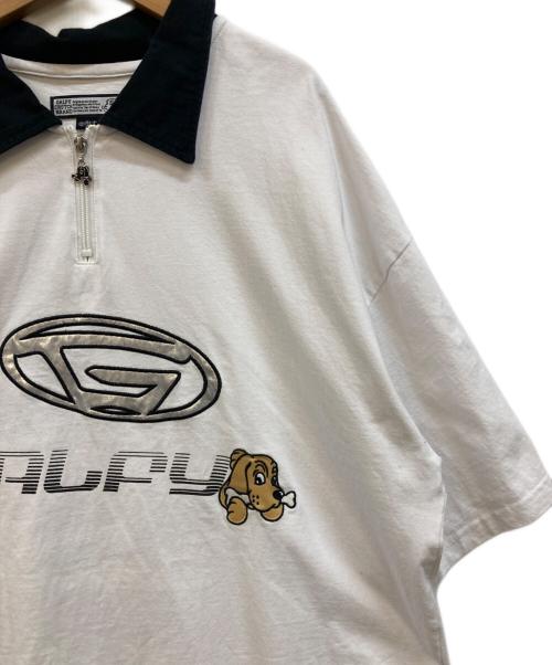 GALFY（ガルフィー）GALFY (ガルフィー) Gロゴビックポロ ホワイト サイズ:Lの古着・服飾アイテム