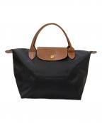 LONGCHAMPロンシャン）の古着「ル プリアージュ ハンドバッグ」｜ブラック×ブラウン