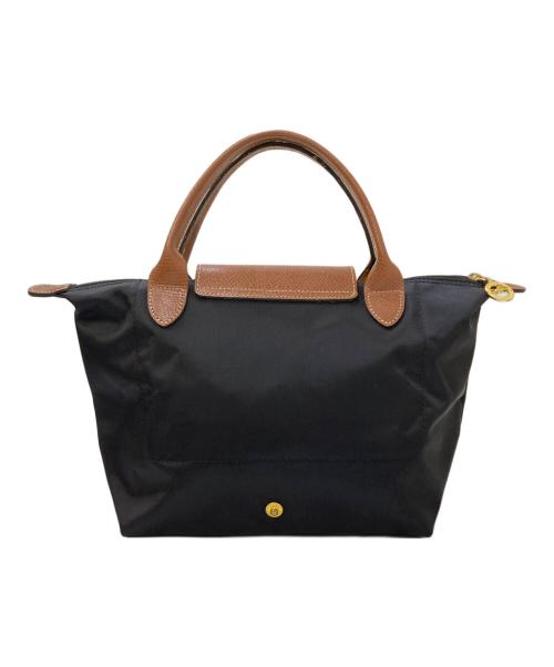 LONGCHAMP（ロンシャン）LONGCHAMP (ロンシャン) ル プリアージュ ハンドバッグ ブラック×ブラウンの古着・服飾アイテム