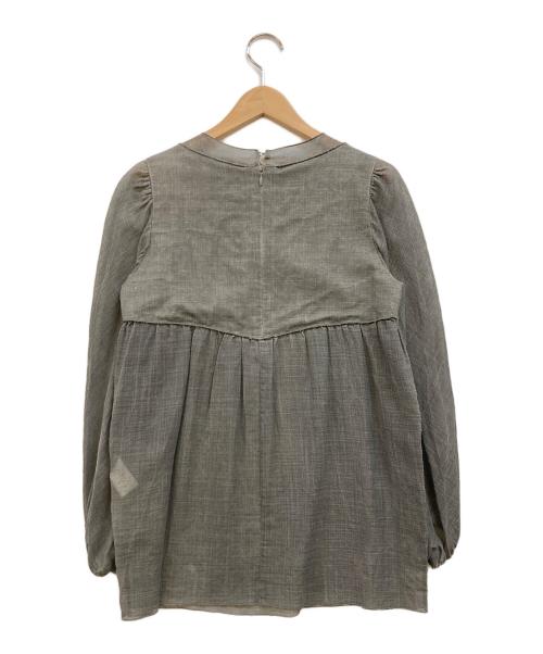 DRAWER（ドゥロワー）DRAWER (ドゥロワー) シースルーブラウス グレー サイズ:38の古着・服飾アイテム
