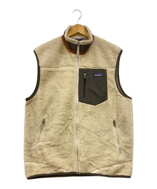 Patagonia（パタゴニア）Patagonia (パタゴニア) Classic Retro-X Vest 23047 クラシックレトロXベスト アイボリー×ブラウン サイズ:Lの古着・服飾アイテム