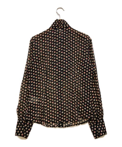 NARA CAMICIE（ナラカミーチェ）NARA CAMICIE (ナラカミーチェ) スタンドフリル シフォンブラウス ブラック サイズ:1の古着・服飾アイテム