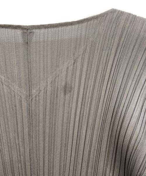 PLEATS PLEASE（プリーツプリーズ）PLEATS PLEASE (プリーツプリーズ) プリーツロングカーディガン グレー サイズ:3の古着・服飾アイテム