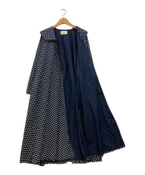 BEAMS BOY（ビームスボーイ）BEAMS BOY (ビームスボーイ) ドット セーラー カラー ワンピース ネイビー サイズ:下記参照の古着・服飾アイテム