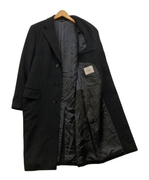 D'URBAN（ダーバン）D'URBAN (ダーバン) カシミヤチェスターコート ブラック サイズ:下記参照の古着・服飾アイテム