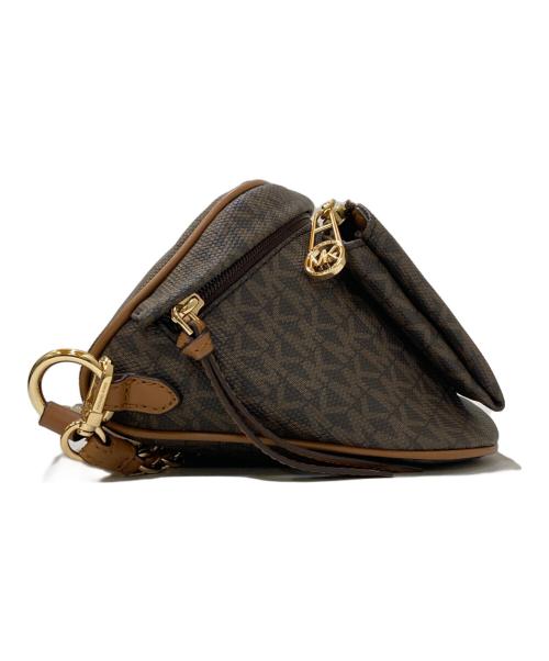 MICHAEL KORS（マイケル・コース）MICHAEL KORS (マイケルコース) SLATER MD MESSENGER ショルダーバッグ ブラウンの古着・服飾アイテム