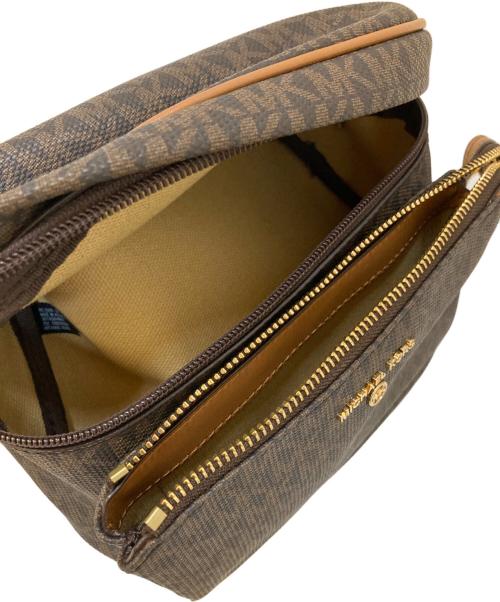 MICHAEL KORS（マイケル・コース）MICHAEL KORS (マイケルコース) SLATER MD MESSENGER ショルダーバッグ ブラウンの古着・服飾アイテム