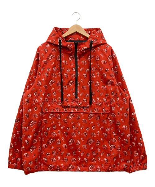 LEFLAH（レフラー）LEFLAH (レフラー) ペイズリーアノラックパーカー レッド サイズ:Lの古着・服飾アイテム