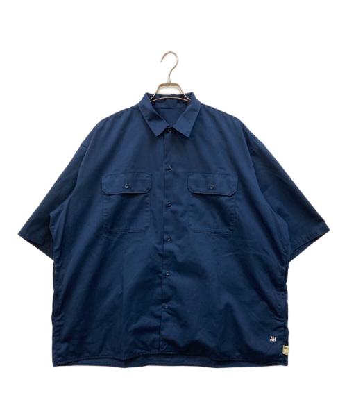 SSZ（エスエスズィー）SSZ (エスエスズィー) A.H (エーエイチ) BEAMS (ビームス) 別注オーバーサイズS/Sワークシャツ  ネイビー サイズ:表記無しの古着・服飾アイテム