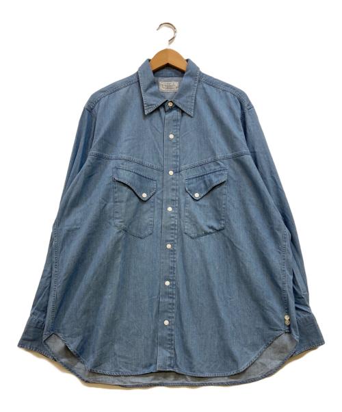 Unlikely（アンライクリー）Unlikely (アンライクリー) Unlikely Dress Cowboy Shirts 1977 Wash ブルー サイズ:Lの古着・服飾アイテム