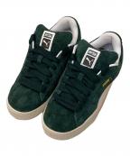 PUMAプーマ）の古着「SUEDE XL HAIRY ローカットスニーカー」｜グリーン