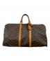 LOUIS VUITTON（ルイ ヴィトン）の古着「キーポル55 トラベルバッグ」｜ブラウン